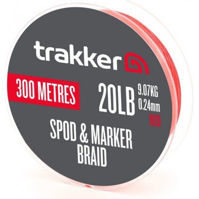 Trakker products šňůra spod & marker braid 300m 0,28mm 13,6kg red červená – Hledejceny.cz
