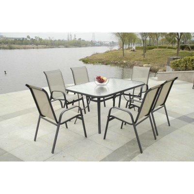 Garthen 37022 Zahradní stolek se skleněnou deskou 110 x 60 x 72 cm – Hledejceny.cz