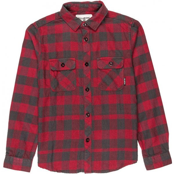 Dětská košile Billabong All Day Flannel magenta dětská košile s dlouhým rukávem