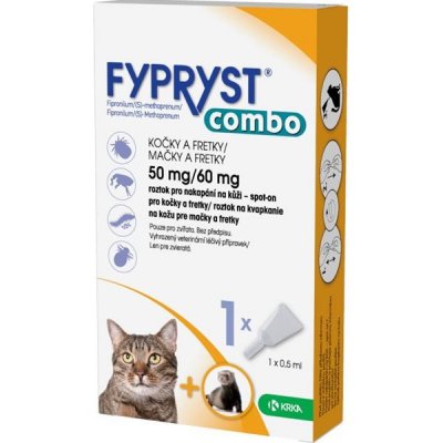 KRKA, d.d., Novo Mesto Fypryst Combo spot on Cat 50/60mg a.u.v. sol 1x0,5 ml