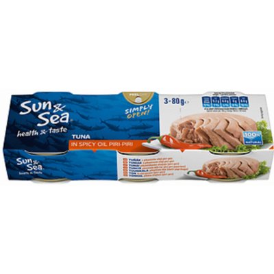 Sun & Sea Tuňák v pikantním oleji piri-piri 3 x 80 g – Zbozi.Blesk.cz