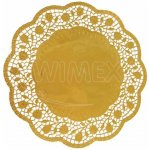 Dekorativní krajky kulaté zlaté Ø 36 cm [4 ks] (65466) – Zboží Dáma