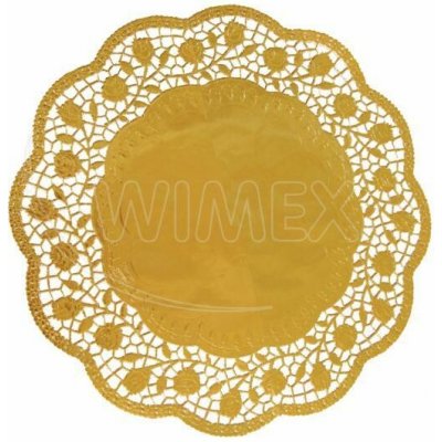 Dekorativní krajky kulaté zlaté Ø 36 cm [4 ks] (65466) – Zboží Dáma
