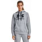 Under Armour Rival Fleece Logo hoodie šedá – Zboží Mobilmania