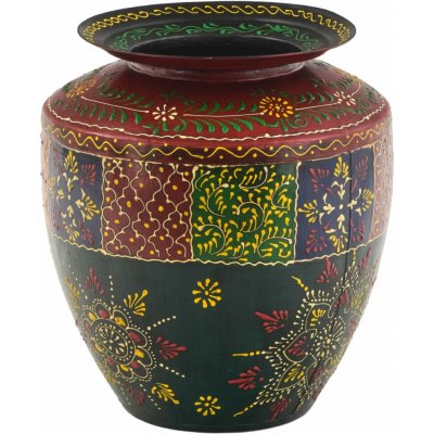 Sanu Babu Kovová váza, ručně malovaná, 25x25x29cm – Sleviste.cz
