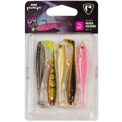 Fox Rage Slick Shad 9cm UV Mixed Colours 5ks