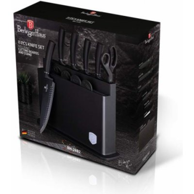 Berlingerhaus BH 2492 Matte Black Collection ve stojanu 11 ks – Zboží Dáma