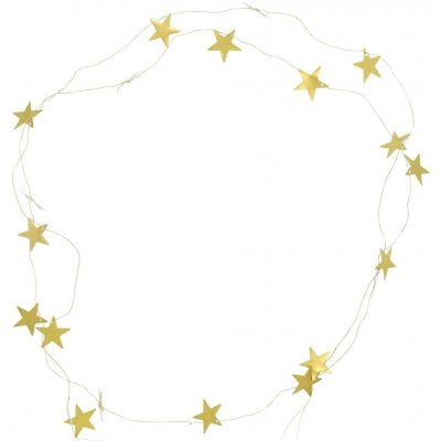 House Doctor Girlanda Stars Antique Brass 250 cm, zlatá barva, kov – Zbozi.Blesk.cz