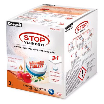 Ceresit Stop Vlhkosti náhradní tablety s ovocnou vůní 2 ks 600 g – Hledejceny.cz
