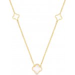 Lillian Vassago Zlatý náhrdelník s perletí, čtyřlístky LLV31-GN040 – Hledejceny.cz