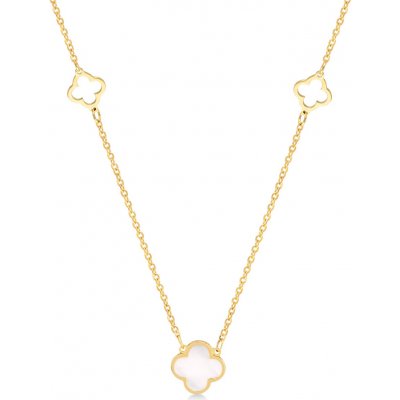Lillian Vassago Zlatý náhrdelník s perletí, čtyřlístky LLV31-GN040 – Hledejceny.cz