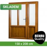 REHAU Smartline+ levé Bílá dovnitř / Zlatý dub ven 158 x 208 cm – Hledejceny.cz
