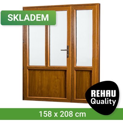 REHAU Smartline+ levé Bílá dovnitř / Zlatý dub ven 158 x 208 cm – Hledejceny.cz