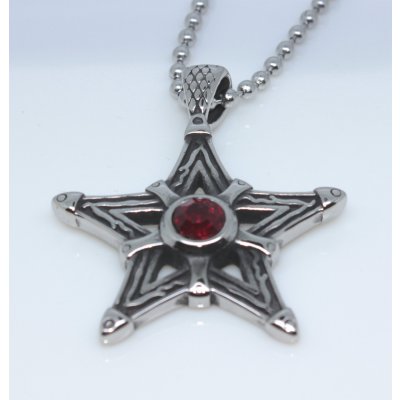 Steel Edge Ocelový náhrdelník s pentagramem WJHP008