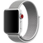 AW Nylonový řemínek na Apple Watch na suchý zip - Tmavě bílý Šířka uchycení řemínku: 38/40/41mm Tmavě Bílý IR-AWNL014 – Zboží Mobilmania