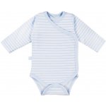 EEVI Multipak 3ks Body zavinovací s dlouhým rukávem TINY bílé modré Modrá Tiny – Zboží Dáma