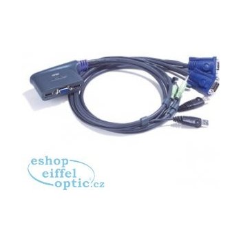 Aten CS-62U DataSwitch elektronický 2:1 (kláv.,VGA,myš,audio) USB