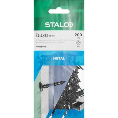 Vrut fosfátovaný do sádrokartonu, 3,5 x 55 mm, STALCO, bal.25 ks – Hledejceny.cz