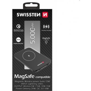 Swissten Power Bank for iPhone 12 (MagSafe compatible) 5000 mAh