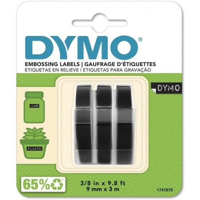 Páska Dymo 3D, 9 mm x 3 m, černá, 1 blistr / 3 ks, S0847730 – Zboží Mobilmania