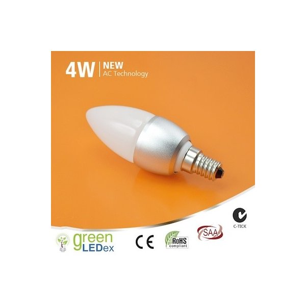 Žárovka GreenLEDex LED žárovka svíčková AC COB 4 W E14