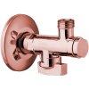 Instalatérská potřeba Sapho Rohový ventil s matkou, 1/2'x 3/8', růžové zlato (2020RZL)