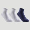 Artengo Dětské polovysoké tenisové ponožky RS160 bílé modré 3 páry