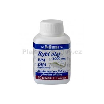 MedPharma Rybí olej 1000 mg + EPA + DHA 107 kapslí