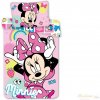 Dětské povlečení Disney povlečení Minnie Square pink 100 x 135 , 40 x 60 cm