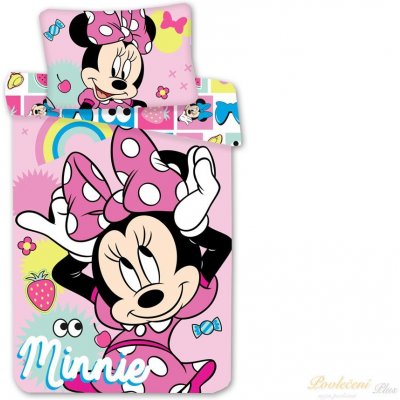 Disney povlečení Minnie Square pink 100 x 135 , 40 x 60 cm – Zboží Mobilmania