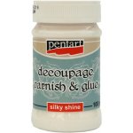 Pentel Lepidlo a lak na decoupage hedvábný lesk 100ml – Sleviste.cz