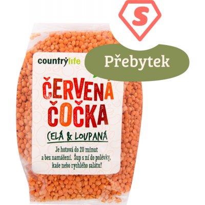 Country Life Čočka červená celá loupaná 0,5 kg – Hledejceny.cz