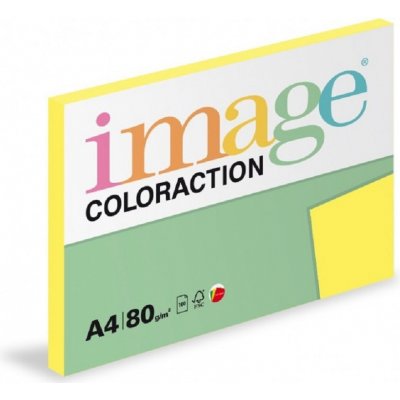 Antalis Kancelářský papír Image Coloraction A4 80g/m2 středně žlutá 100 archů – Zboží Dáma