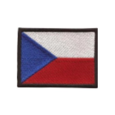 Nášivka Česká vlajka 6x4 cm suchý zip - barevná