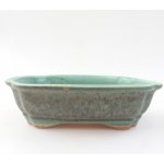 E-bonsai Keramická bonsai miska 16 x 12 x 5 cm zelená – Zboží Dáma