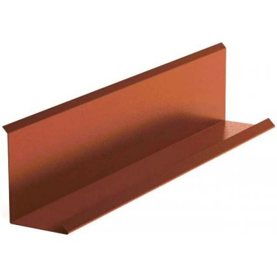 Lemování zdí klasik r.š.200mm pozinkované Lakované RAL 8004 cihlová s folií dl.2m