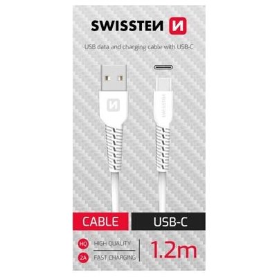 Swissten 71506020BOX USB / USB-C, 1,2m, bílý – Zbozi.Blesk.cz