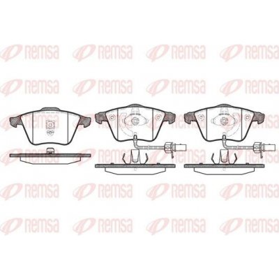 Sada brzdových destiček, kotoučová brzda REMSA 0964.02 – Hledejceny.cz