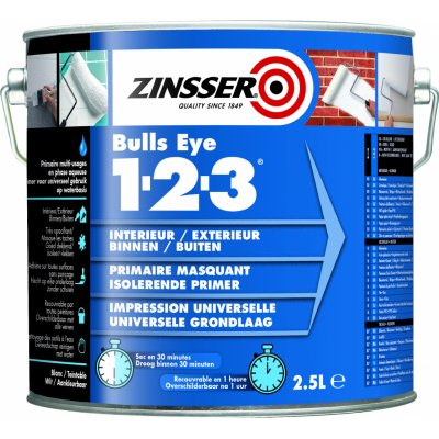 Zinsser Bulls Eye Univerzální přilnavostní základní nátěr 1-2-3 2,5 L – Zboží Mobilmania