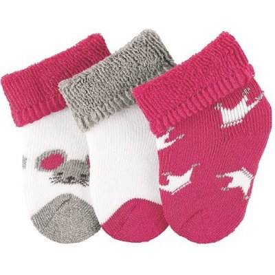 Sterntaler First Baby Socks 3-Pack Myši bílé – Zboží Mobilmania