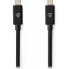 vodič NEDIS kabel USB 4.0 Gen 3x2/ USB-C zástrčka - USB-C zástrčka/ 8K/ černý/ 2m