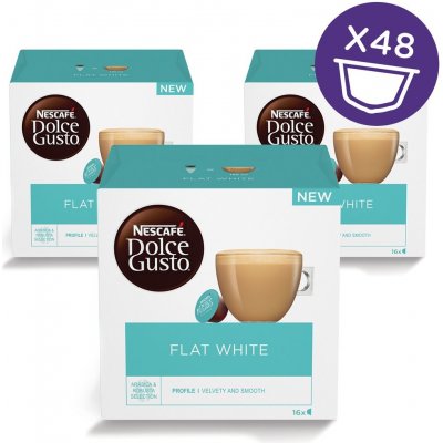 Nescafé Dolce Gusto kávové kapsle flat white 3 x 16 ks – Zboží Mobilmania