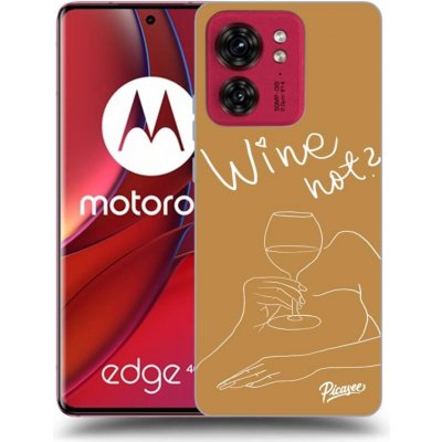 Picasee silikonové Motorola Edge 40 - Wine not černé