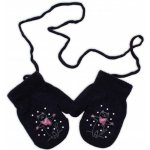 YO! Zimní dívčí rukavičky se šňůrkou Micka - granátové – Zboží Dáma