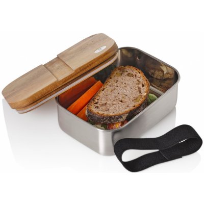 AdHoc svačinová krabička Cotto dřevo a nerezová ocel – Zboží Dáma