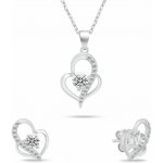 Brilio Silver Originální set stříbrných šperků Srdíčka s čirými zirkony SET294W (náhrdelník, náušnice) – Hledejceny.cz