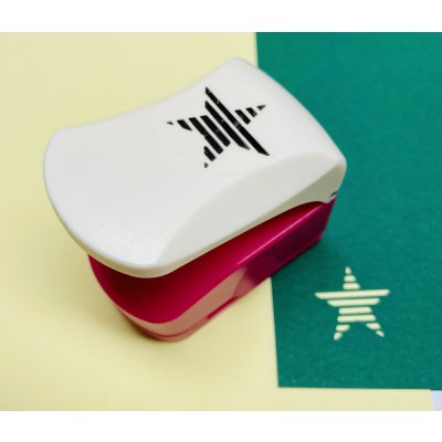 Creatoys Obrysové děrovačky o velikost výseku 25 mm hvězda s pruhy – Zboží Dáma