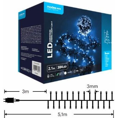 Modee ML-C2017 384LED 2,1m vánoční řetěz , studená 8 programů IP44 352727,00 – Hledejceny.cz