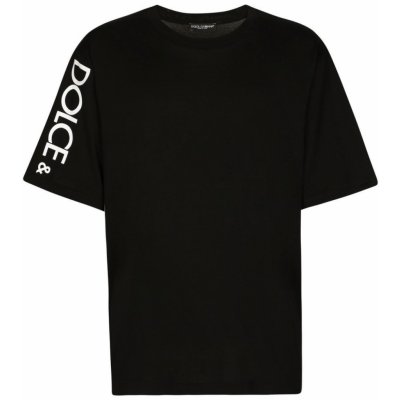 Dolce & Gabbana Aside Logo Black tričko černá – Zboží Mobilmania