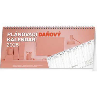 NOTIQUE Stolní Plánovací daňový 33 x 14,5 cm 2025 – Zboží Mobilmania